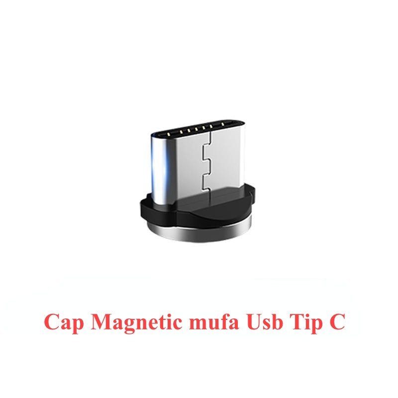 Cablu Magnetic de incarcare iPhone/Type-C/Micro-Usb, 3 Mufe incluse