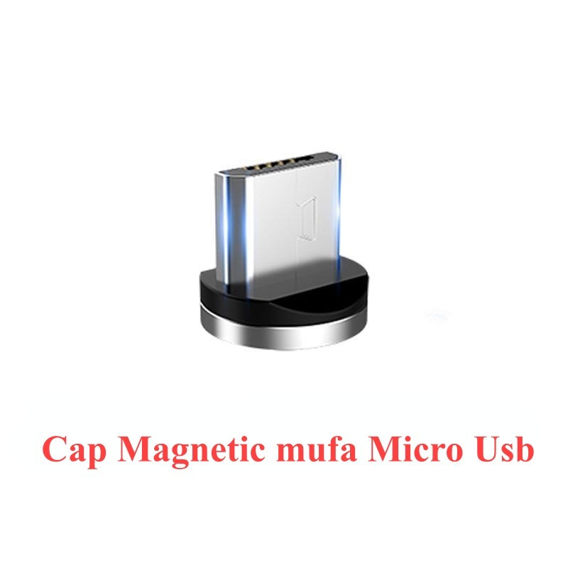 Cablu Magnetic de incarcare iPhone/Type-C/Micro-Usb, 3 Mufe incluse