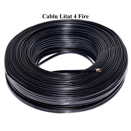 Cablu Telefonic Negru 4 Fire, 100m/Rol