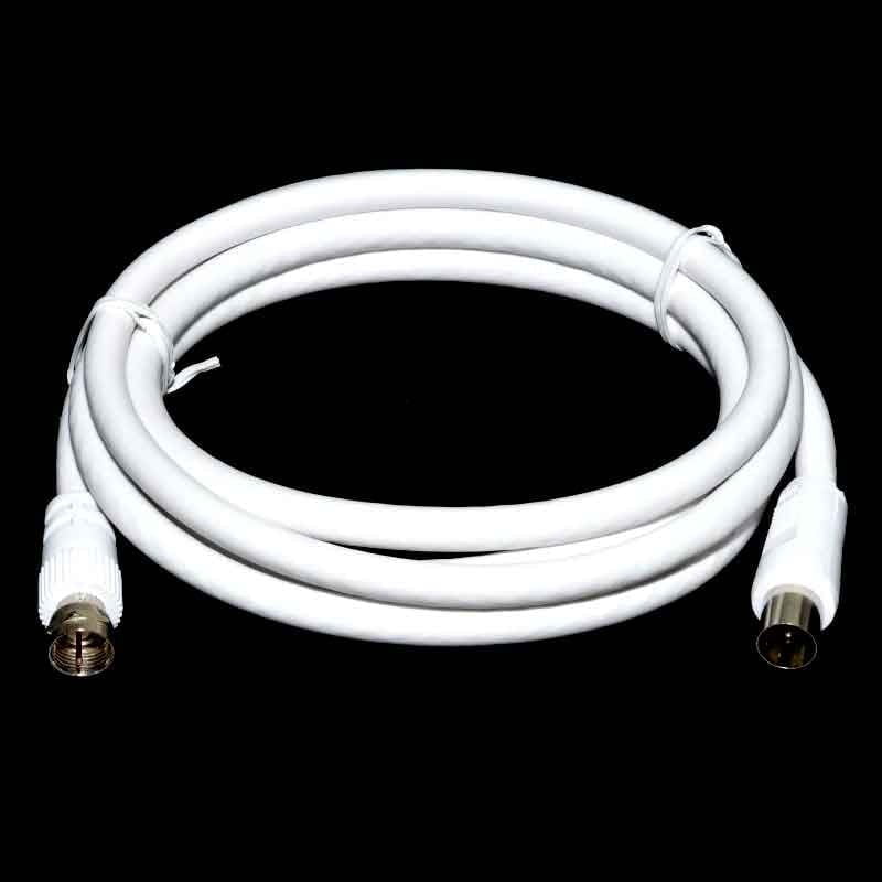 Cablu TV Mufat RG6 cu Aliaj-Cuprat 1,5M