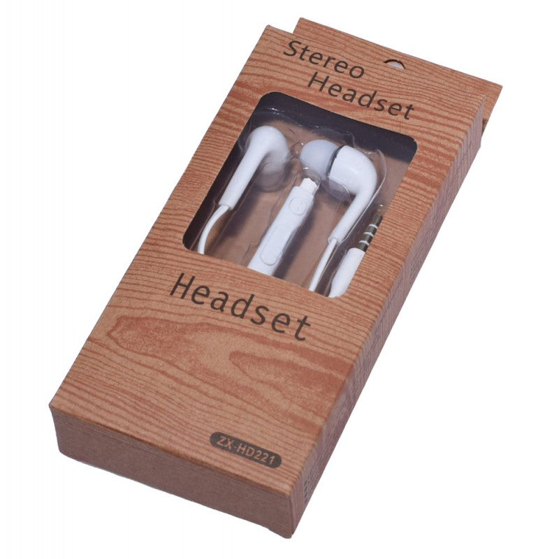 Casti Audio HD-221 cu Microfon, Alb