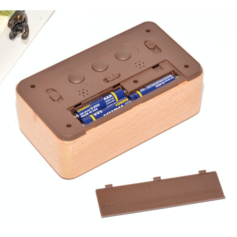 Ceas Digital din Lemn cu LCD si Alarma