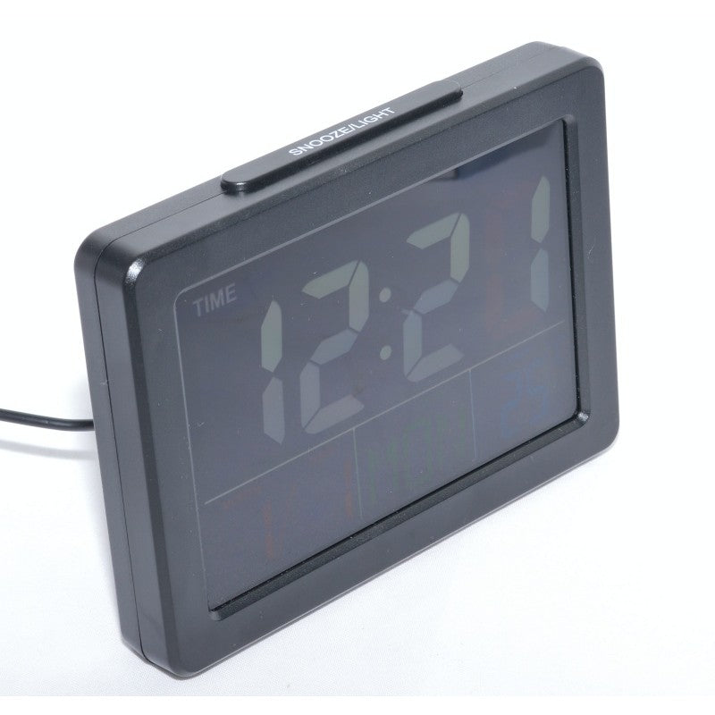 Ceas Electronic LCD, Alarma, Negru