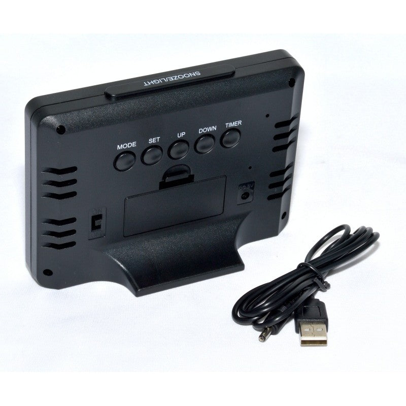 Ceas Electronic LCD, Alarma, Negru