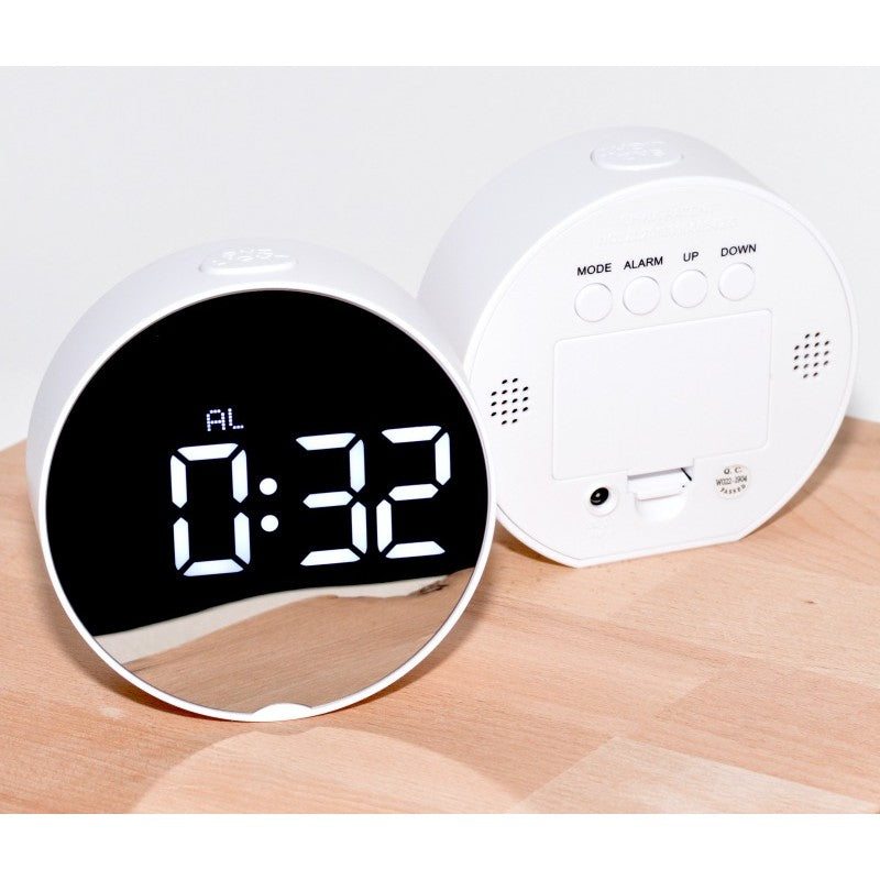 Ceas Digital Rotund, Modern, Led Alb