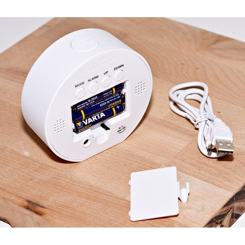 Ceas Digital Rotund, Modern, Led Alb