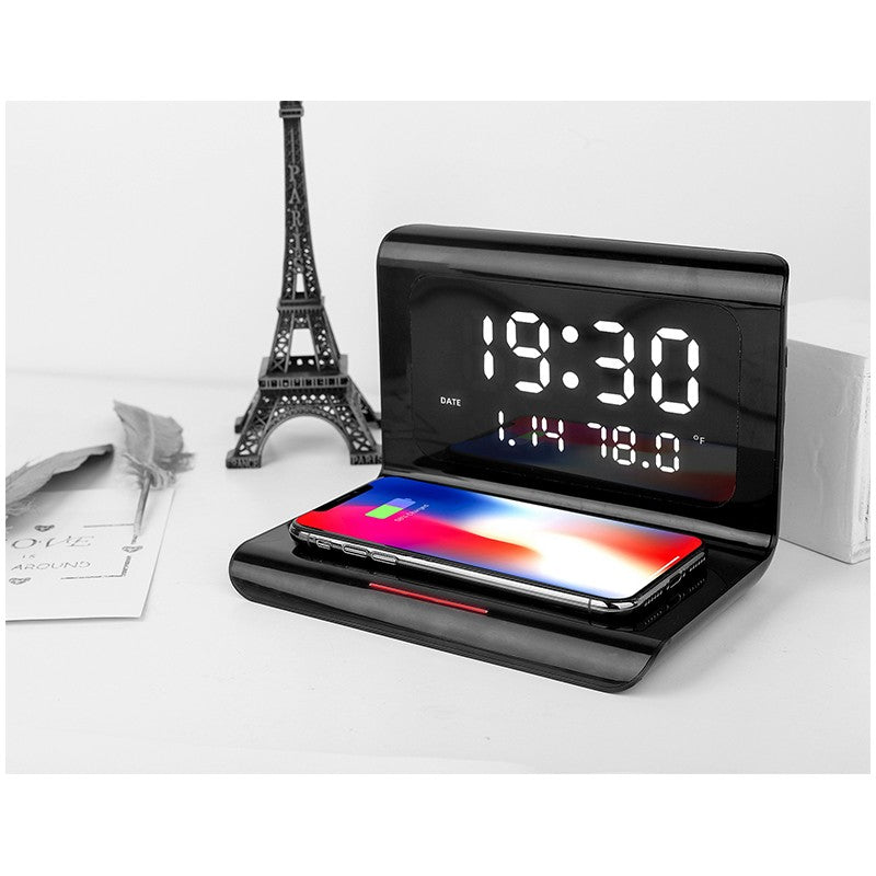 Ceas Negru Incarcare Wireless si Data