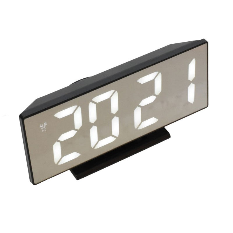 Ceas de Camera Modern cu Led Alb, Alarma