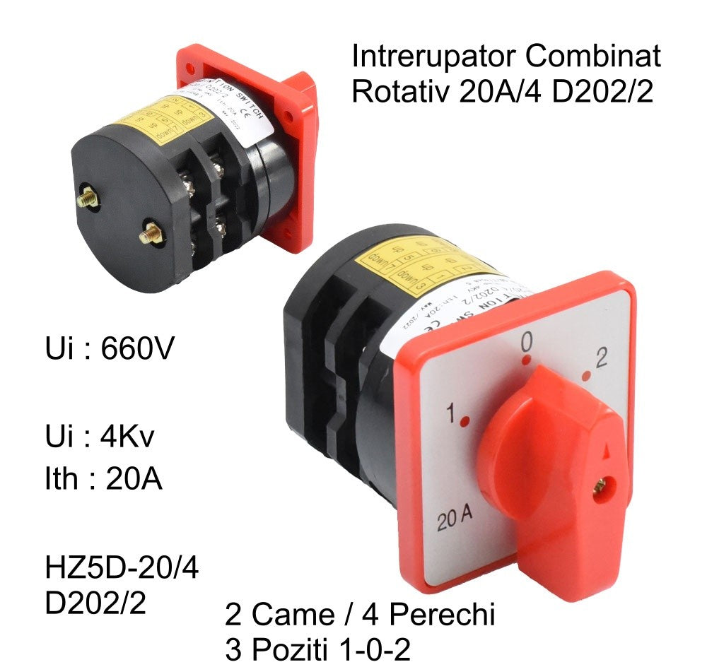 Comutator Rotativ 2 Came 1-0-2 / 20A - D202/2