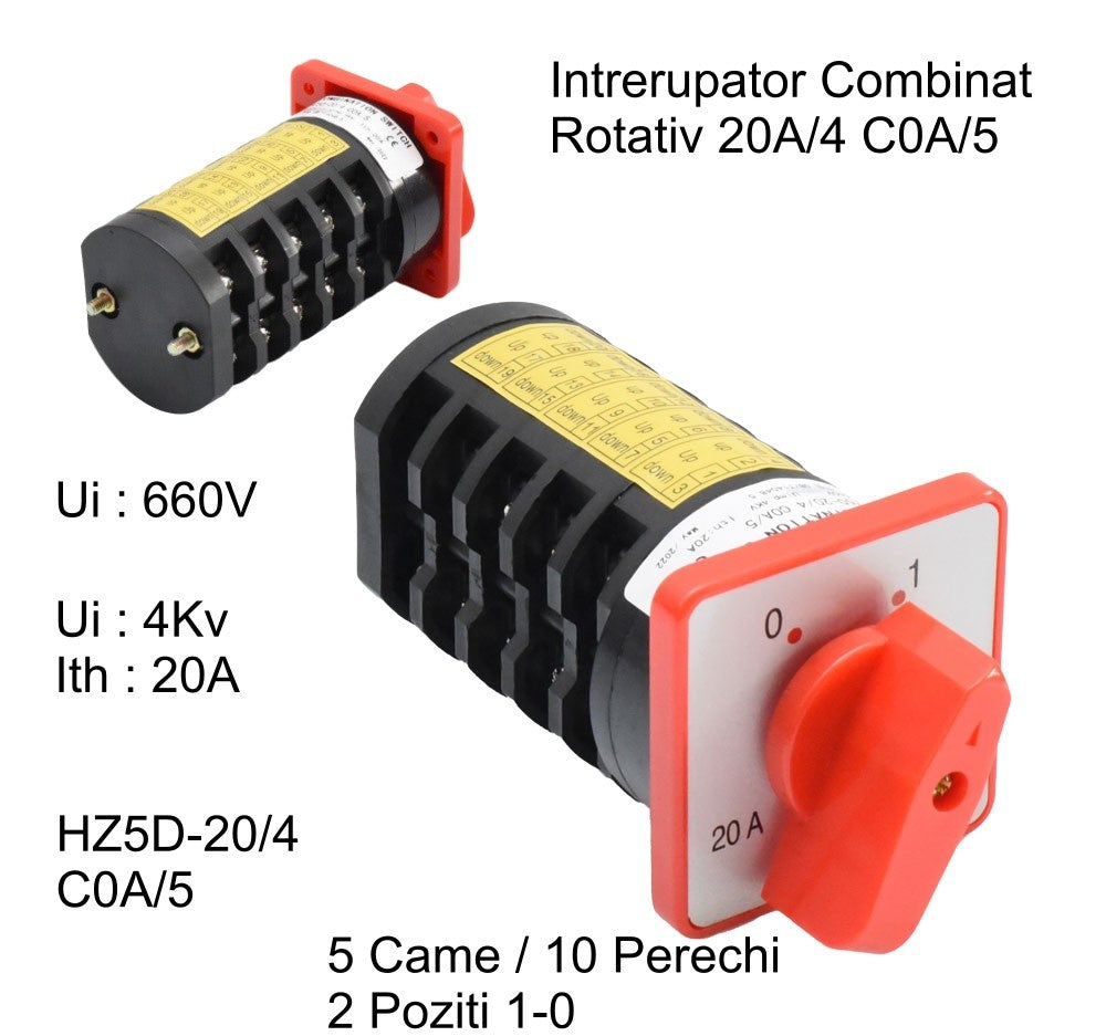 Comutator Rotativ 5 Came 1-0 / 20A - C0A/5