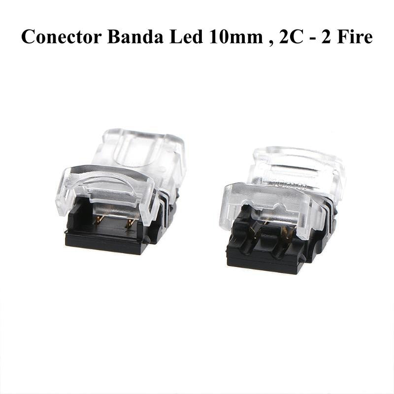 Conector Banda Led 10mm, 2 Pini, 2 Fire