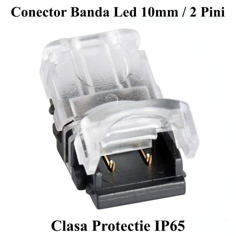 Conector Banda Led 10mm, 2 Pini, 2 Fire