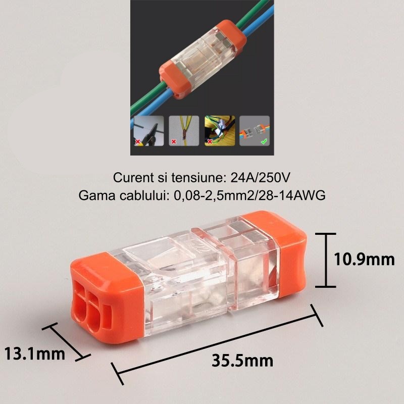 Conector Rapid LT-22 de Imbinare Cablu 250V-4KV