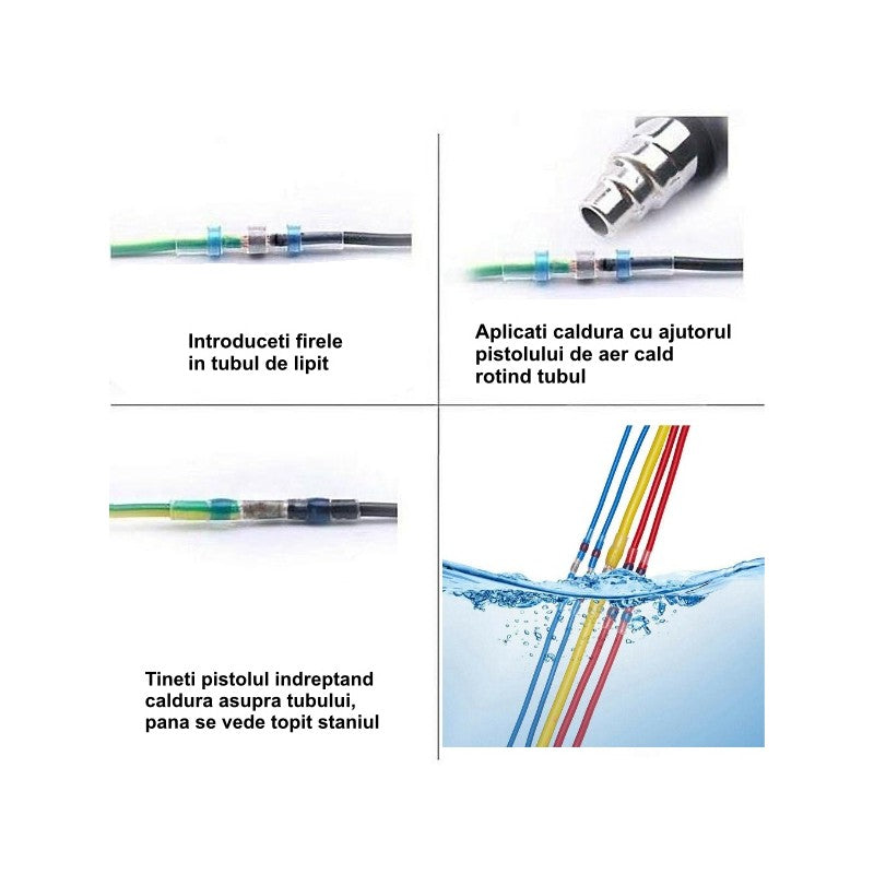 Conectori de Cositor cu inel 100Buc/Set