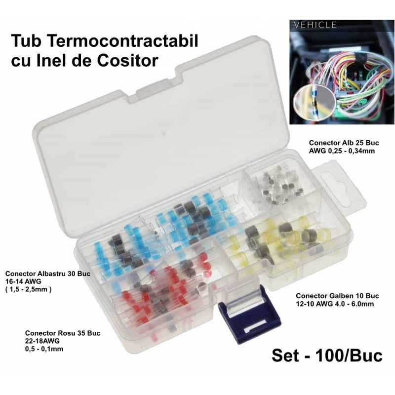 Conectori de Cositor cu inel 100Buc/Set