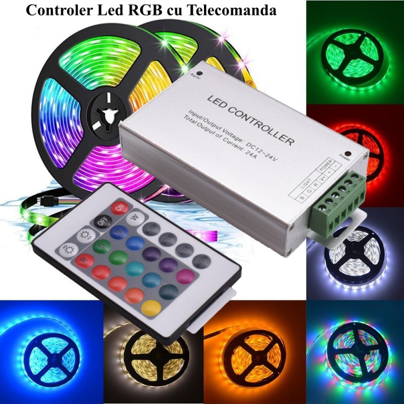 Controler Led RGB 12-24V Metal 24 Taste