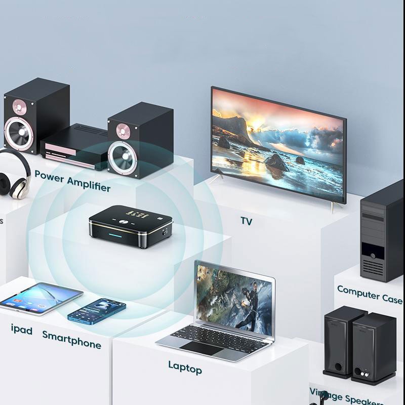 Digital Audio NFC M8 Bluetooth 5.0 Inteligent RX / TX