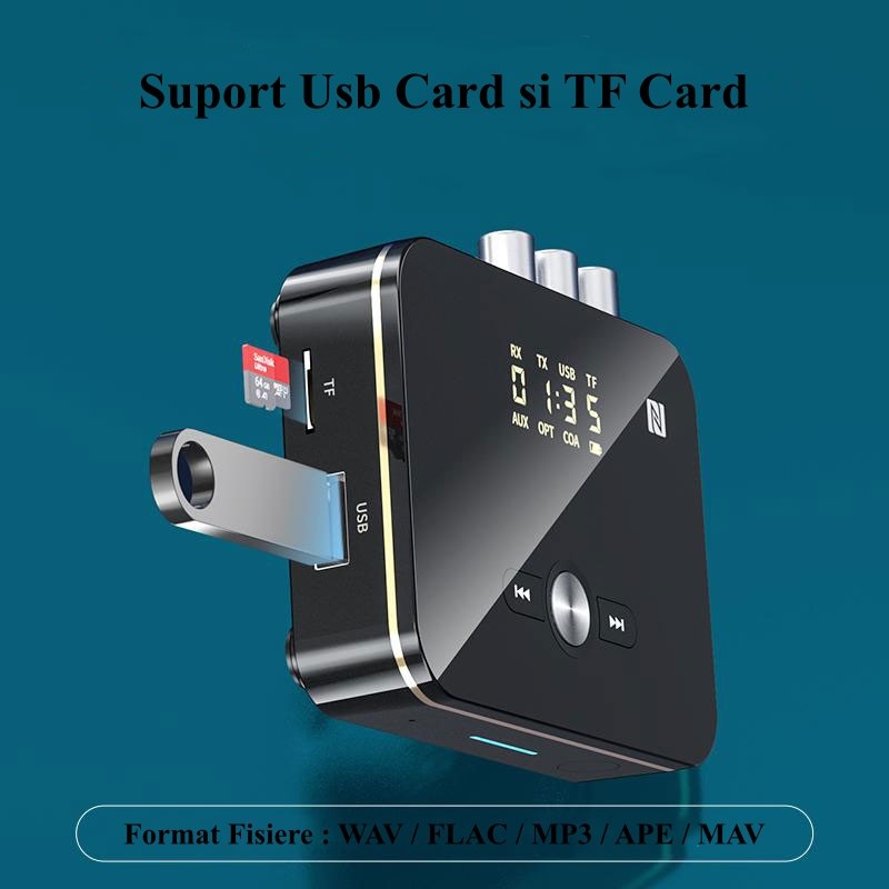 Digital Audio NFC M8 Bluetooth 5.0 Inteligent RX / TX