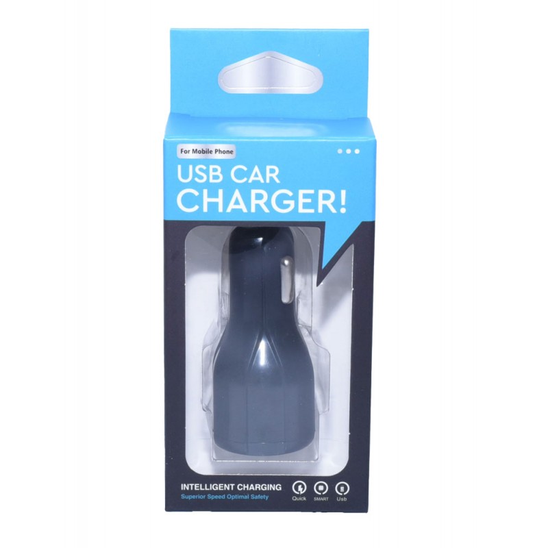 Incarcator Auto 2 X USB 3.0 / D-15, Negru