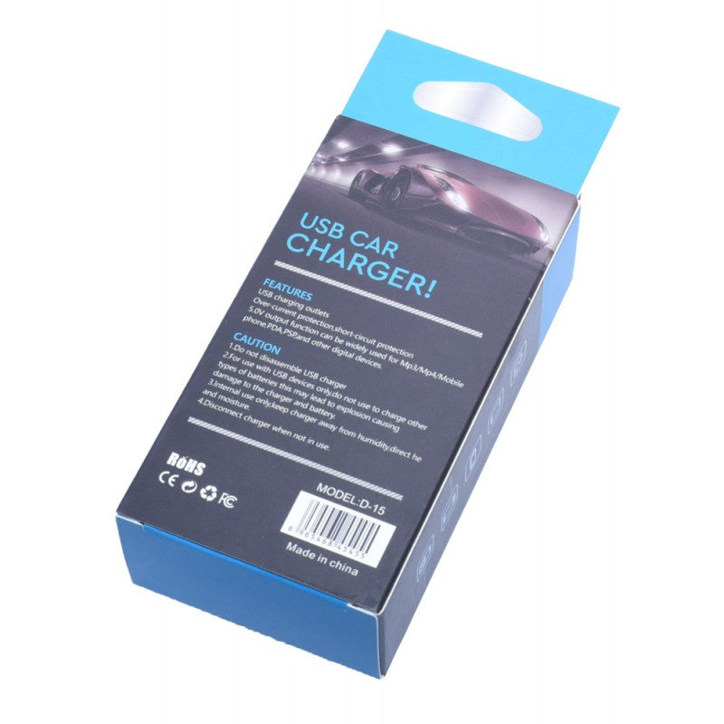 Incarcator Auto 2 X USB 3.0 / D-15, Negru