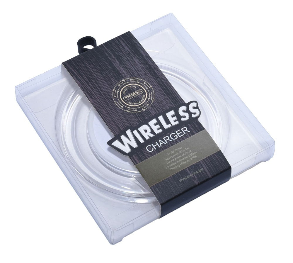 Incarcator Wireless de Telefon, Rotund, Plexiglass, Transparent
