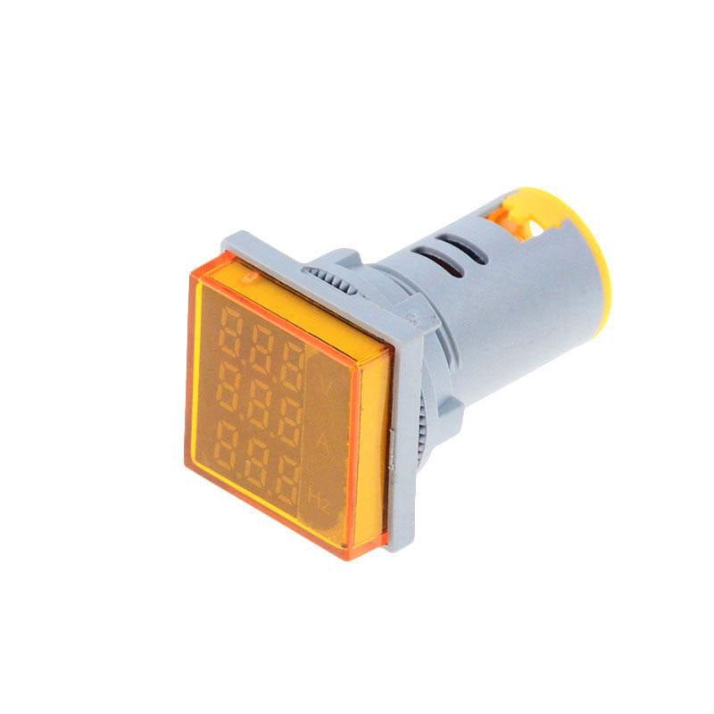 Indicator Digital 3 in 1 Galben AC ,Voltmetru, Ampermetru, Frecventa