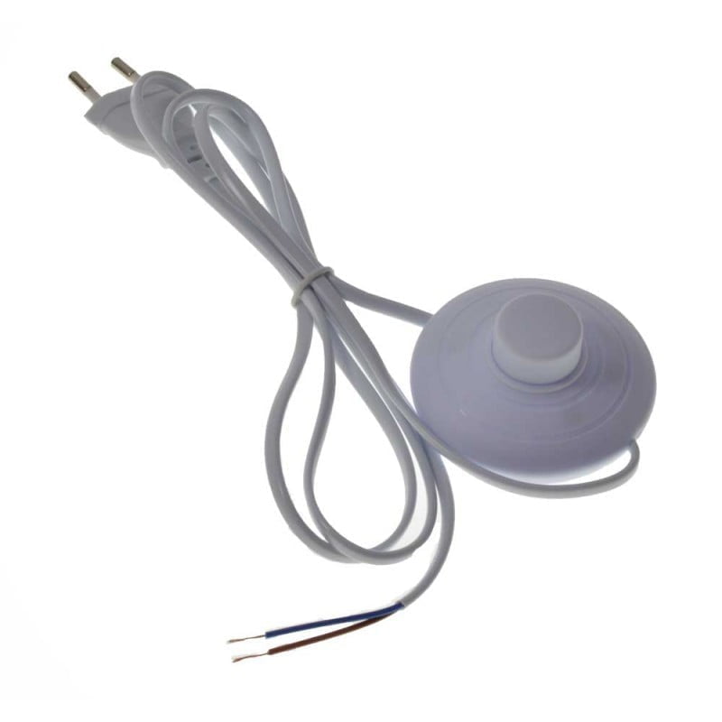 Intrerupator Pentru Picior cu Cablu Alb 1,5m