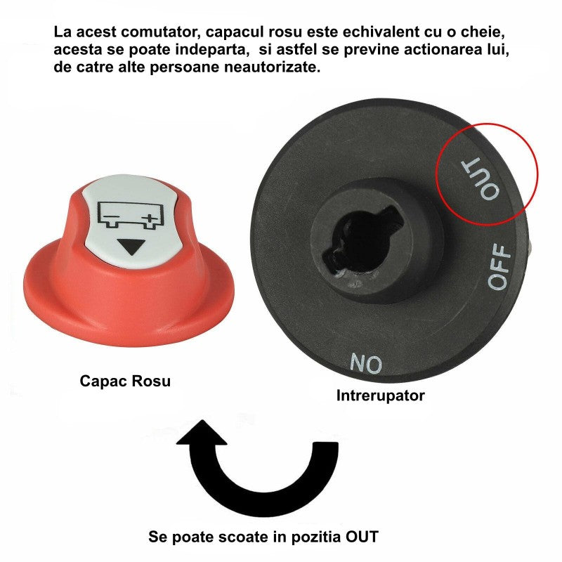 Intrerupator General Baterie Auto 200A / 32VDC