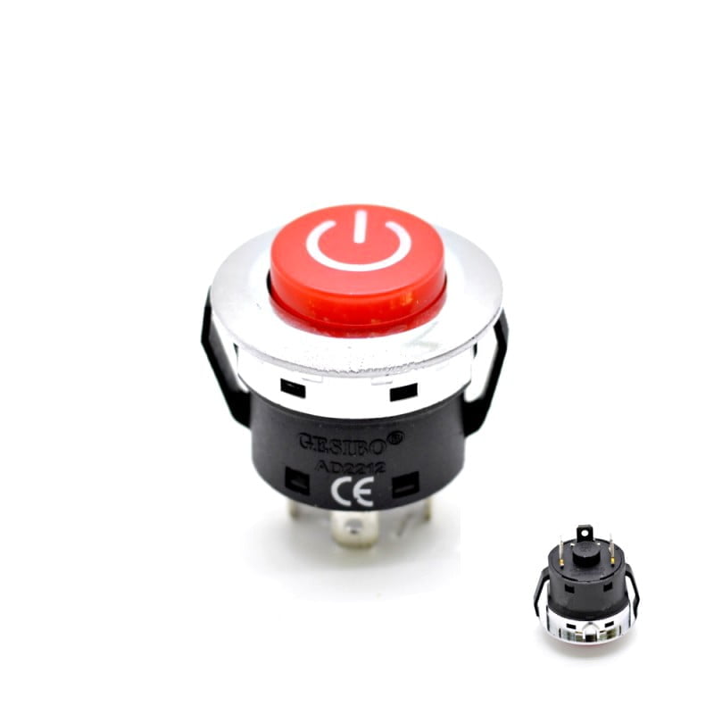 Intrerupator Push Buton Rosu 12V - 20A cu Led