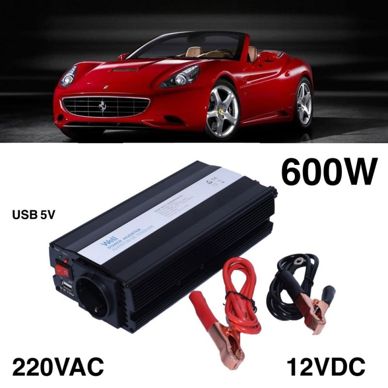 Inventor Auto 600W, 12V-220V + USB