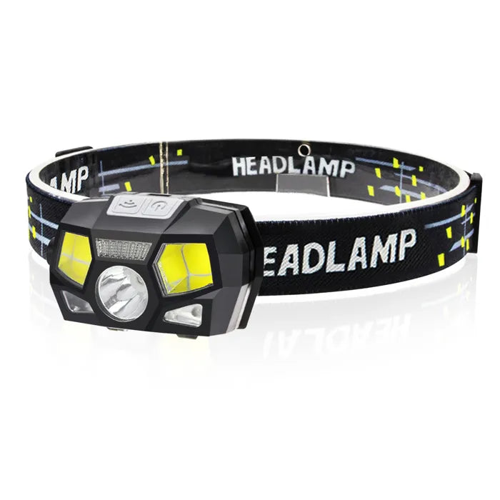 Lanterna Frontala LED Profesionala cu Senzor si Incarcare USB