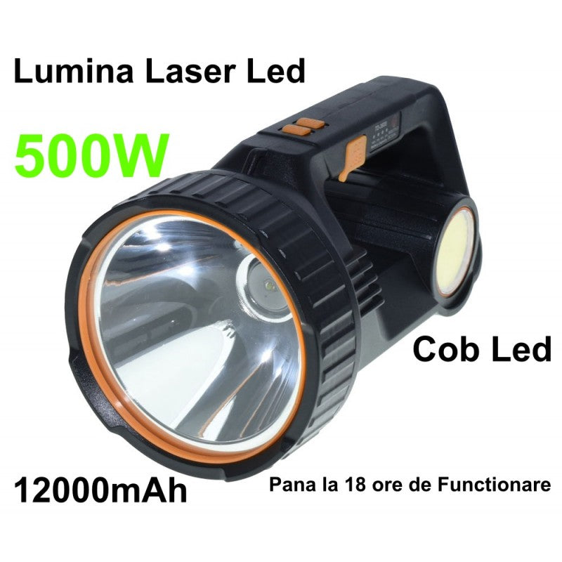 Lanterna TD-3600 cu Led 500W Cree + Cob
