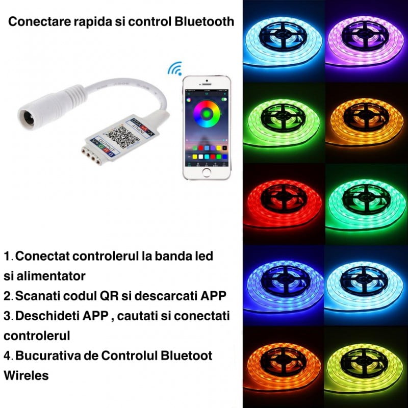 Mini Controler LED Bluetooth RGB