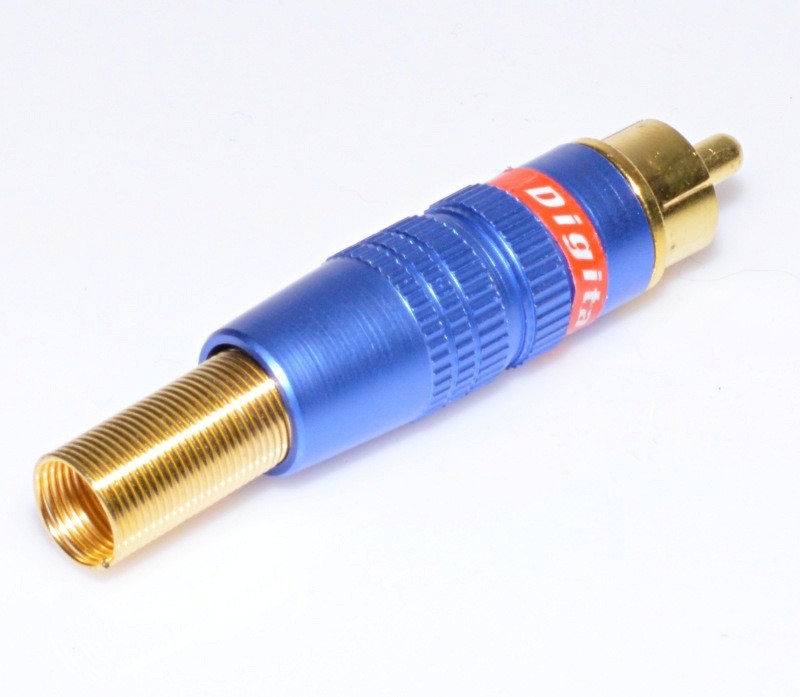 Mufa RCA Tata Gold-Albastru cu Arc