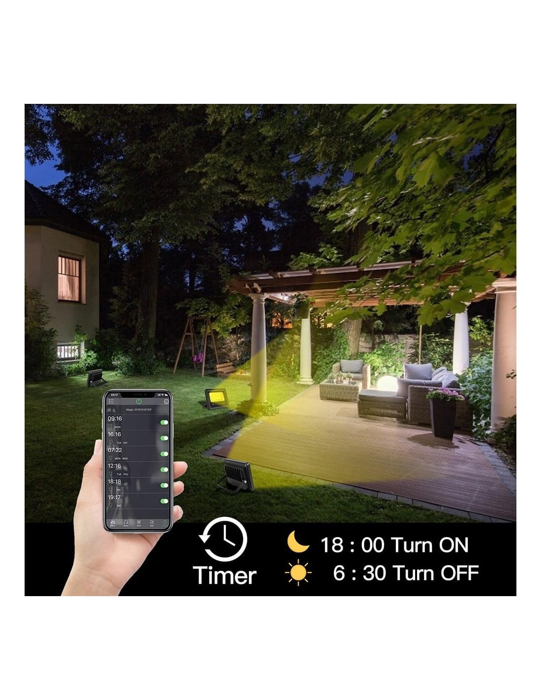 Proiector RGBW LED 20W, Android, iOS, Bluetooth