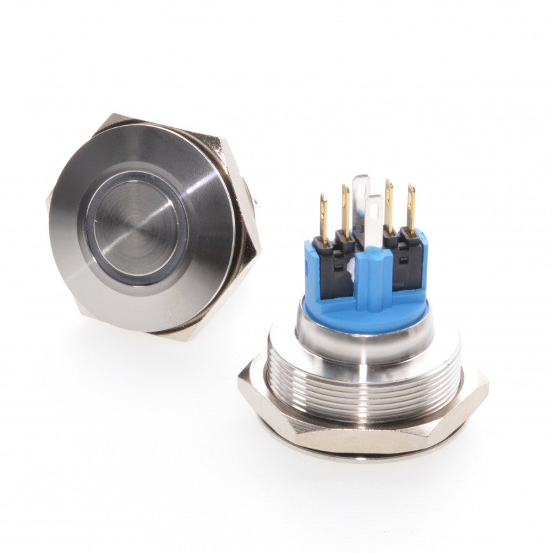 Buton Push 30mm cu Revenire 24V Led Rosu