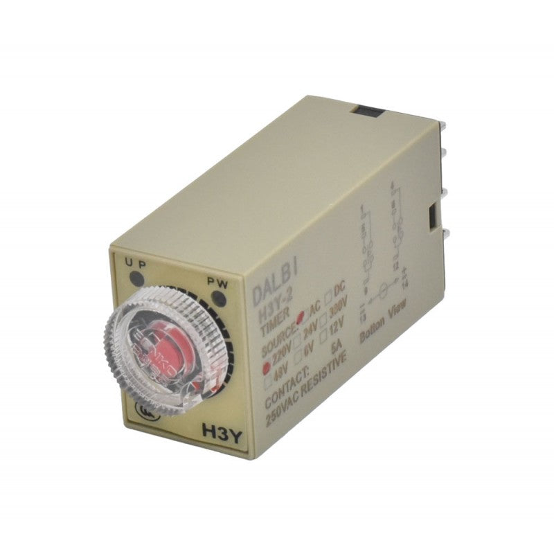 Releu de Timp H3Y-2 Mini cu Intarziere 10S, 220VAC - 8P