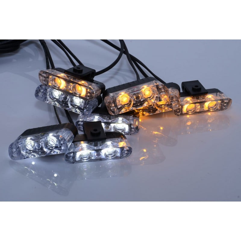Lumini Auto Tip Stroboscop, Interventii, Control din Telecomanda, 30W, Alb-Galben