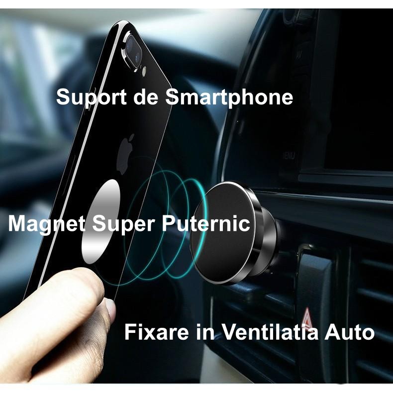 Suport Magnetic Telefon cu Adeziv 3M