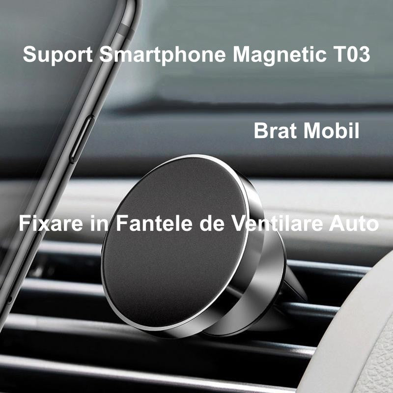 Suport Magnetic Telefon cu Adeziv 3M