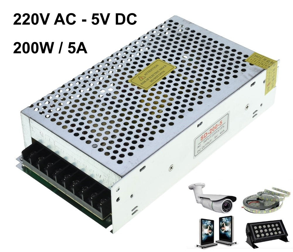 Sursa de Alimentare Metalica 5V-200W/40A