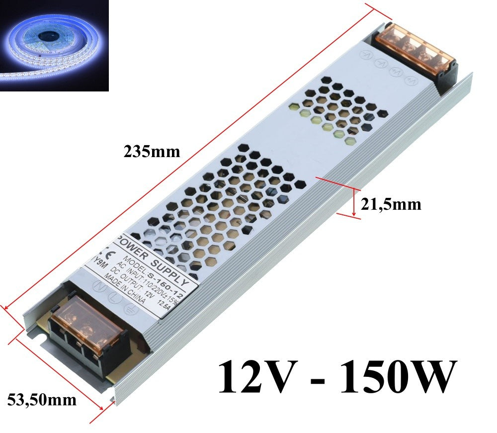 Sursa de Alimentare Slim 12V-150W/12,5A