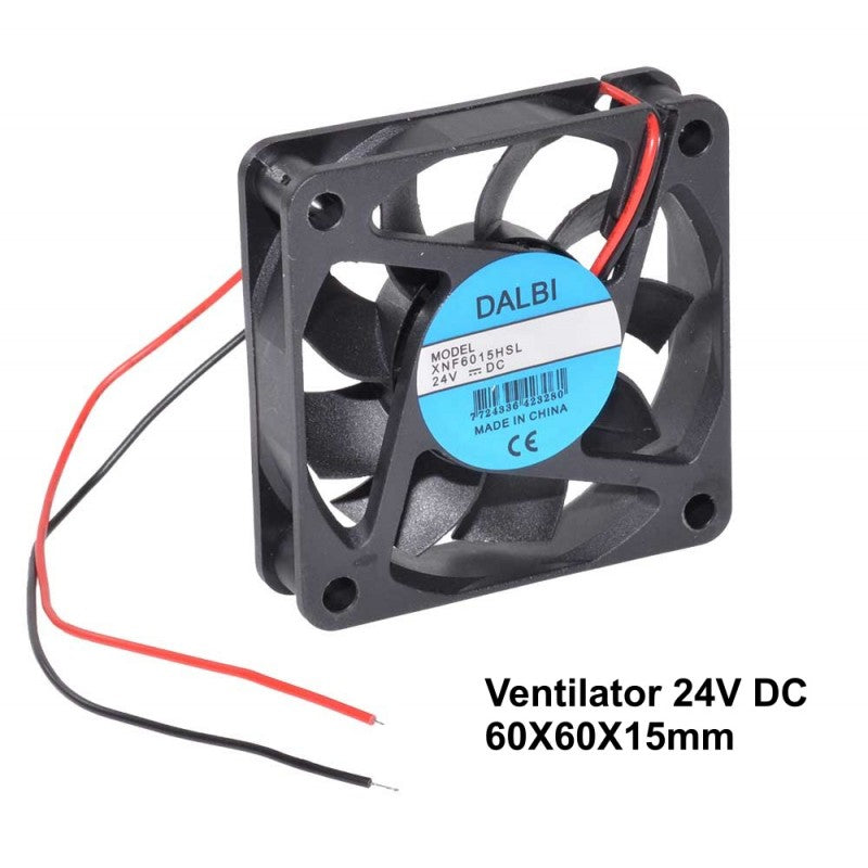 Ventilator Axial 24V, 60 x 60 x 15mm