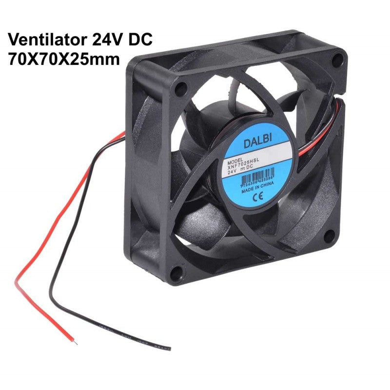 Ventilator Axial 24V, 70 x 70 x 25mm