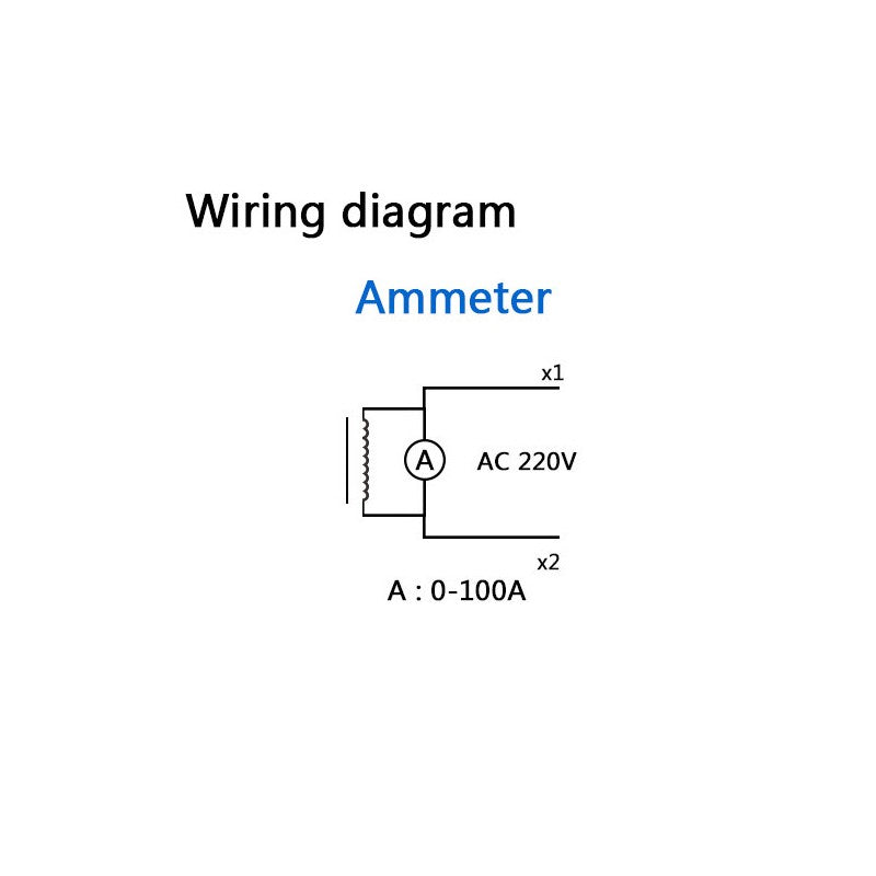 Ampermetru Panou, Digital, Led, 220V, Diametru 22mm