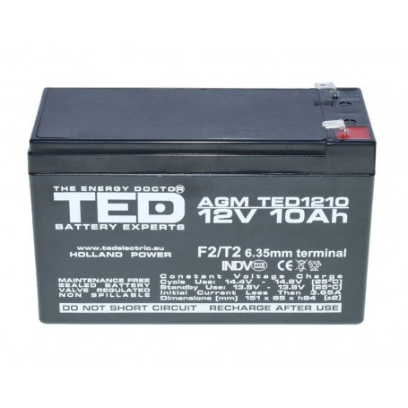 Acumulator Plumb-Acid 12V-10A TED