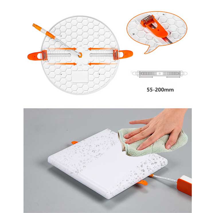 Aplica Led Patrata Incastrata cu Sistem Reglabil de Prindere, Putere 24W, ElectroAZ