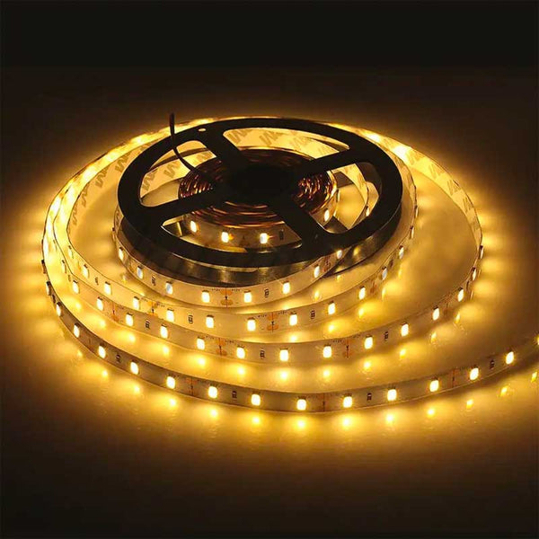 Banda LED 12V, Interior, 60 LED, Chip LED SMD2835, Alb-Cald, Rola 5 metri, ElectroAZ