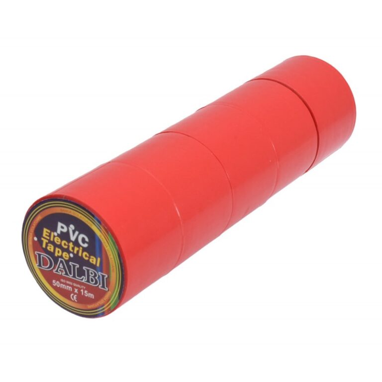 Set 4x Banda izolier, Lata, 50mm, PVC, Lungime 15m, Rosu