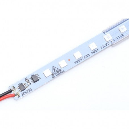 Bara LED cu 72 Segmente LED, Alimentare 12V, Putere 17W, Lumina Alb-Cald